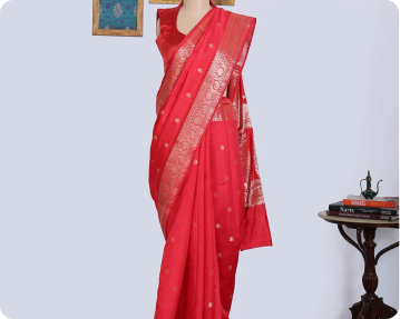 Red Banarasi Silk Saree